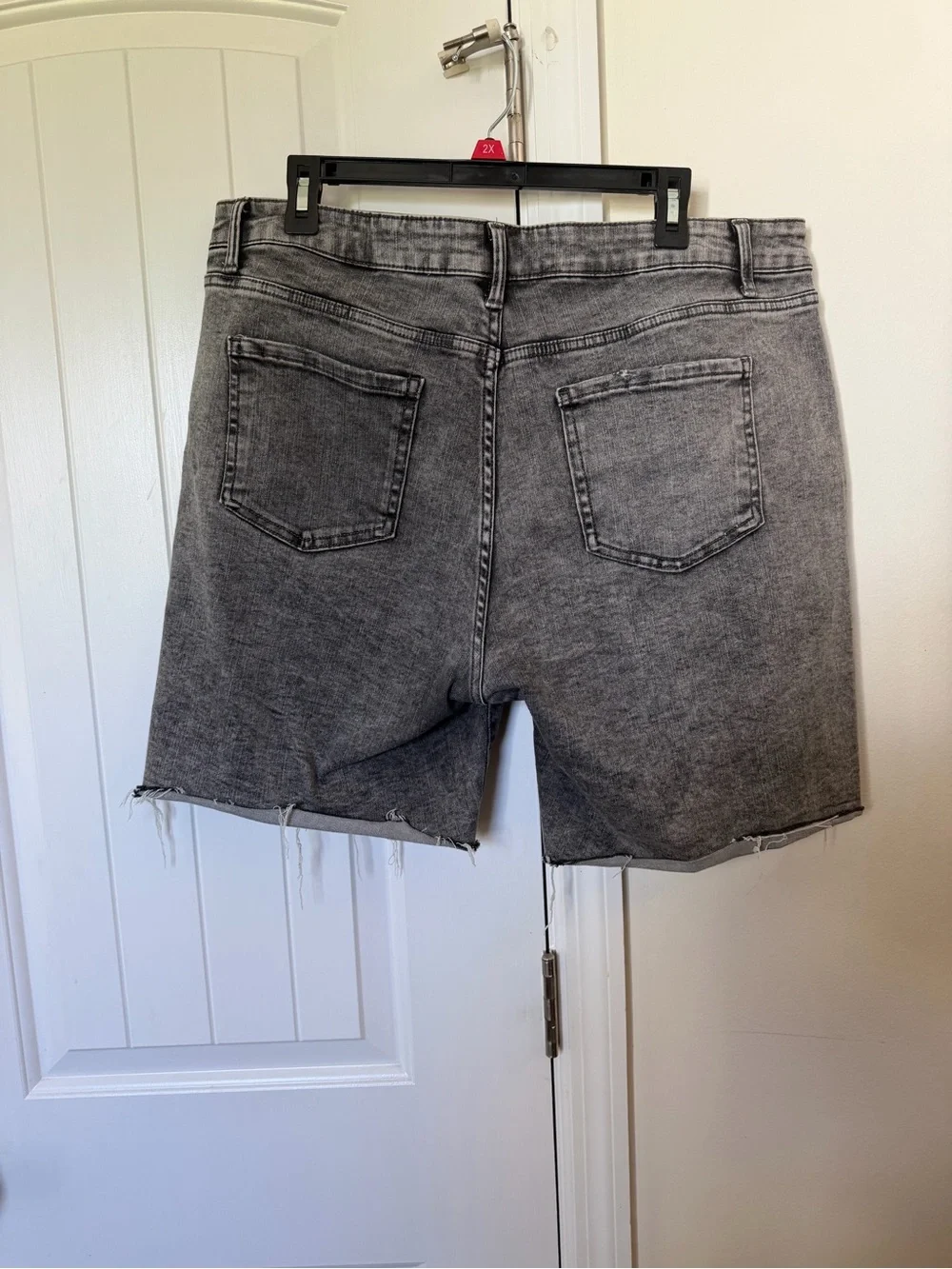 Time and Tru Distressed Black Washed Jean Shorts